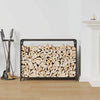 Vidaxx Kaminholzregal 90x28x65 cm kaltgewalzter Stahl schwarz