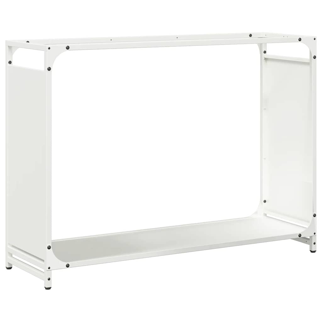 Vidaxx Kaminholzregal 90x28x65 cm kaltgewalzter Stahl weiß