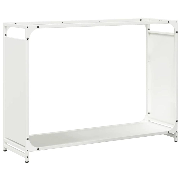 Vidaxx Kaminholzregal 90x28x65 cm kaltgewalzter Stahl weiß