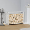 Vidaxx Kaminholzregal 90x28x65 cm kaltgewalzter Stahl weiß