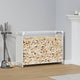 Vidaxx Kaminholzregal 90x28x65 cm kaltgewalzter Stahl weiß