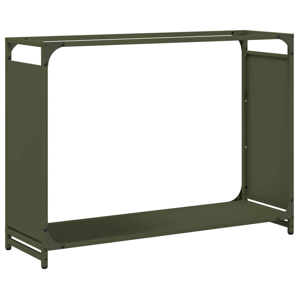 Vidaxx Kaminholzregal 90x28x65 cm kaltgewalzter Stahl olivgrün