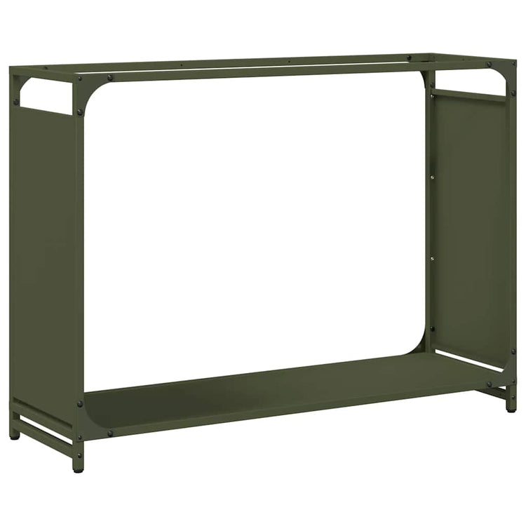 Vidaxx Kaminholzregal 90x28x65 cm kaltgewalzter Stahl olivgrün