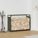 Vidaxx Kaminholzregal 90x28x65 cm kaltgewalzter Stahl olivgrün