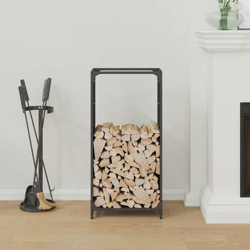 Vidaxx Kaminholzregal 44x28x90 cm kaltgewalzter Stahl schwarz