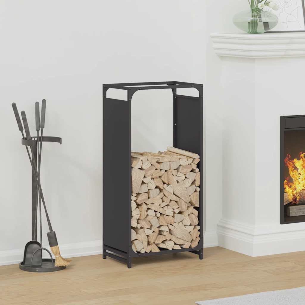 Vidaxx Kaminholzregal 44x28x90 cm kaltgewalzter Stahl schwarz