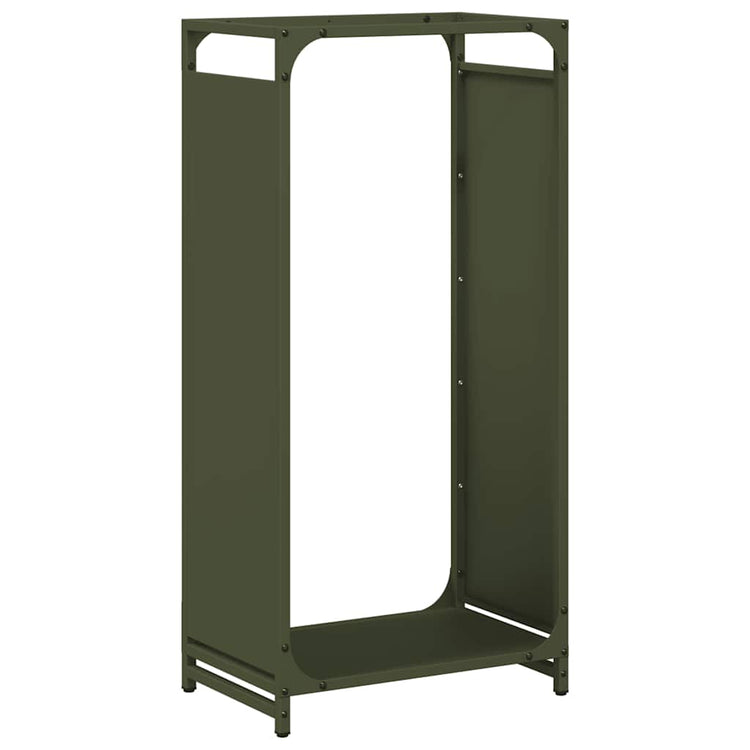 Vidaxx Kaminholzregal 44x28x90 cm kaltgewalzter Stahl olivgrün