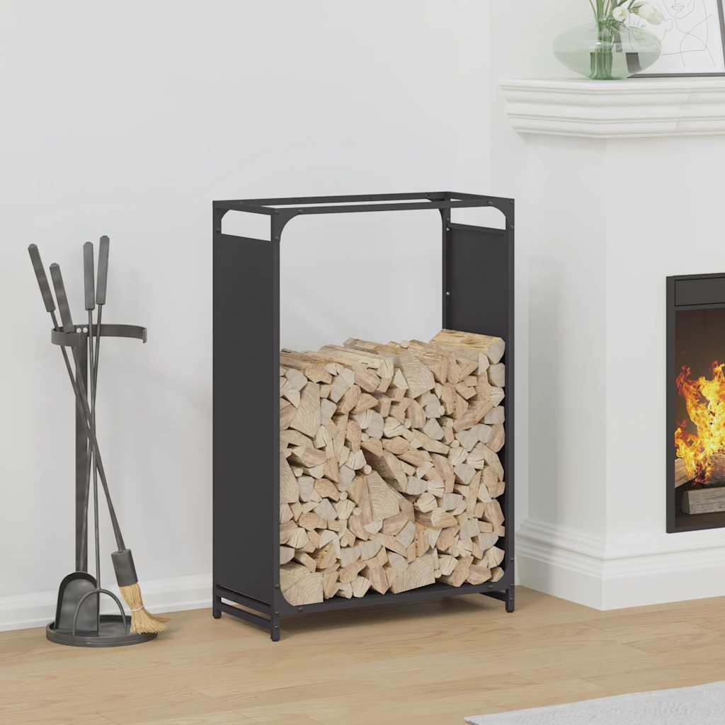 Vidaxx Kaminholzregal 60x28x90 cm kaltgewalzter Stahl schwarz