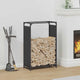 Vidaxx Kaminholzregal 60x28x90 cm kaltgewalzter Stahl schwarz