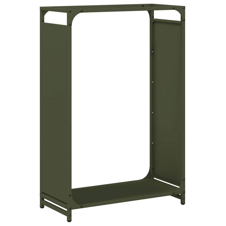 Vidaxx Kaminholzregal 60x28x90 cm kaltgewalzter Stahl olivgrün