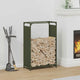 Vidaxx Kaminholzregal 60x28x90 cm kaltgewalzter Stahl olivgrün