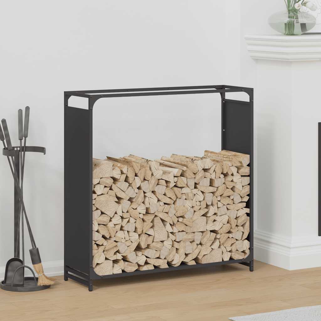 Vidaxx Kaminholzregal 90x28x90 cm kaltgewalzter Stahl schwarz