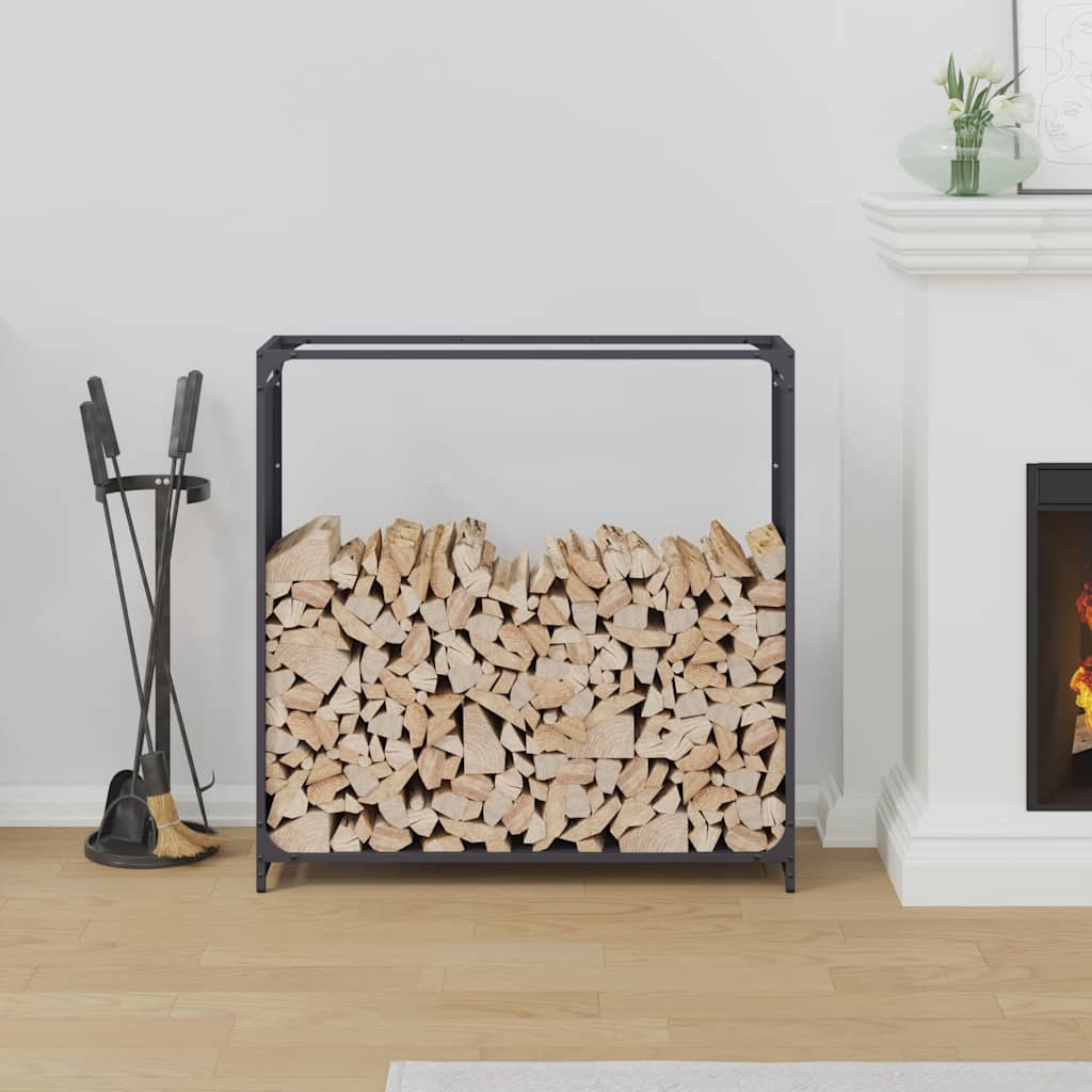 Vidaxx Kaminholzregal 90x28x90 cm kaltgewalzter Stahl Anthrazit
