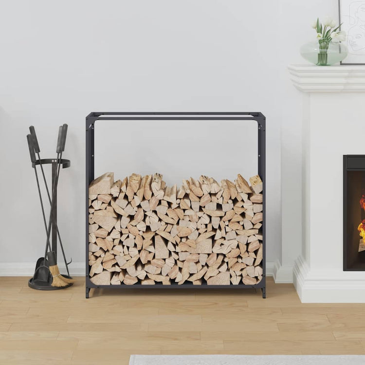 Vidaxx Kaminholzregal 90x28x90 cm kaltgewalzter Stahl Anthrazit