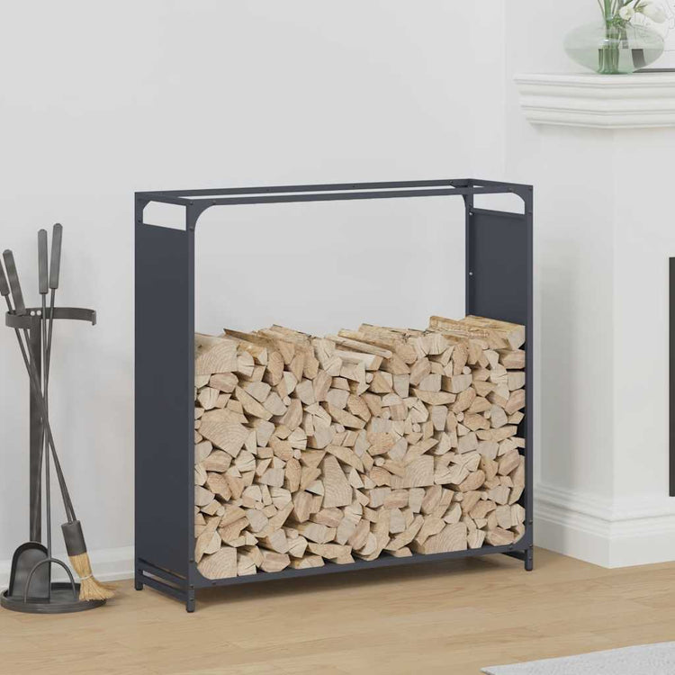 Vidaxx Kaminholzregal 90x28x90 cm kaltgewalzter Stahl Anthrazit