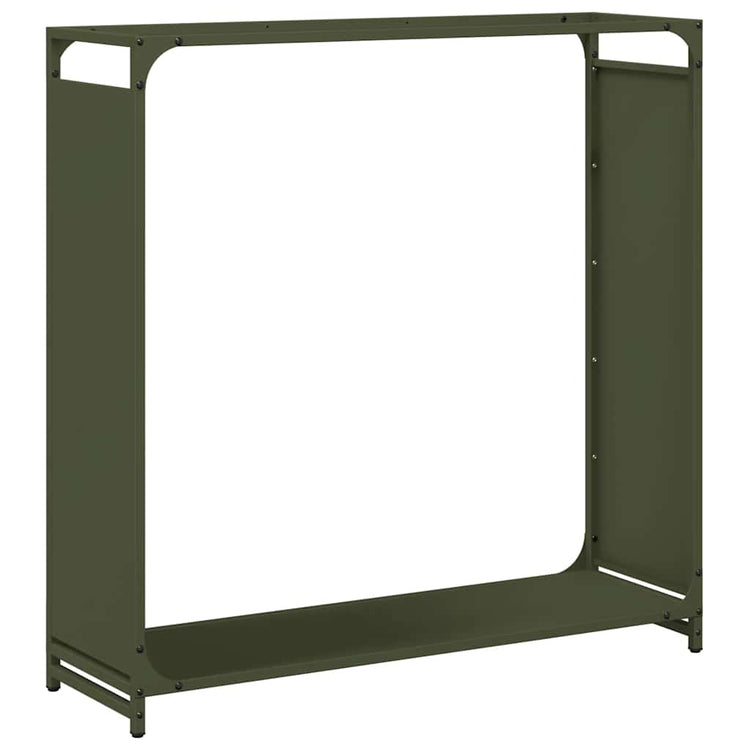 Vidaxx Kaminholzregal 90x28x90 cm kaltgewalzter Stahl olivgrün