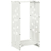 Vidaxx Kaminholzregal 40x30x80 cm kaltgewalzter Stahl weiß
