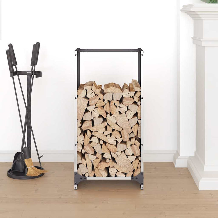 Vidaxx Kaminholzregal 40x30x80 cm Edelstahl