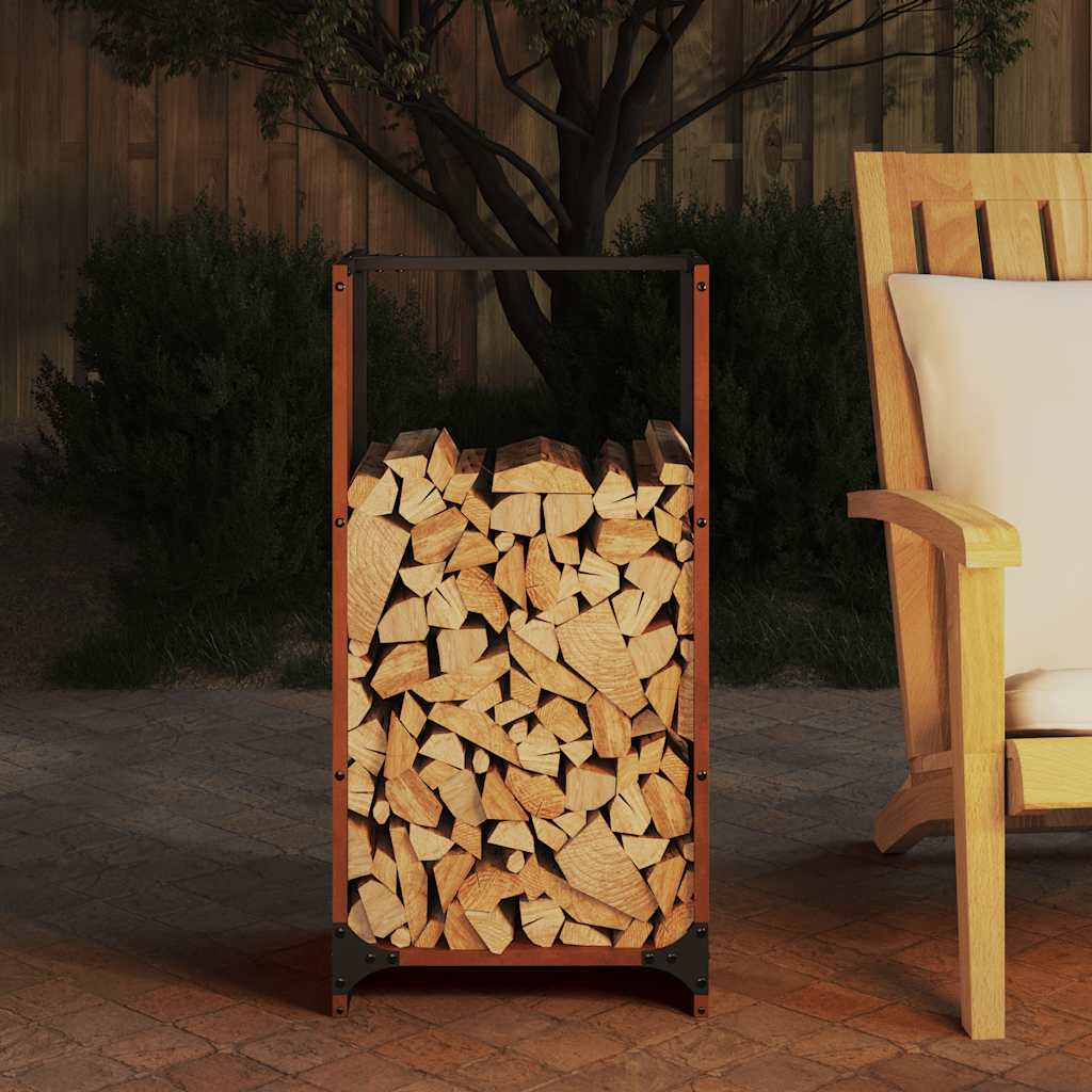 Vidaxx Kaminholzregal 40x30x80 cm wetterfester Stahl