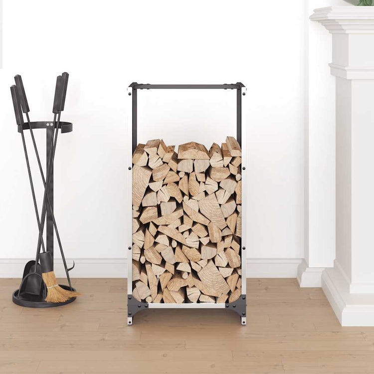 Vidaxx Kaminholzregal 40x30x80 cm Edelstahl