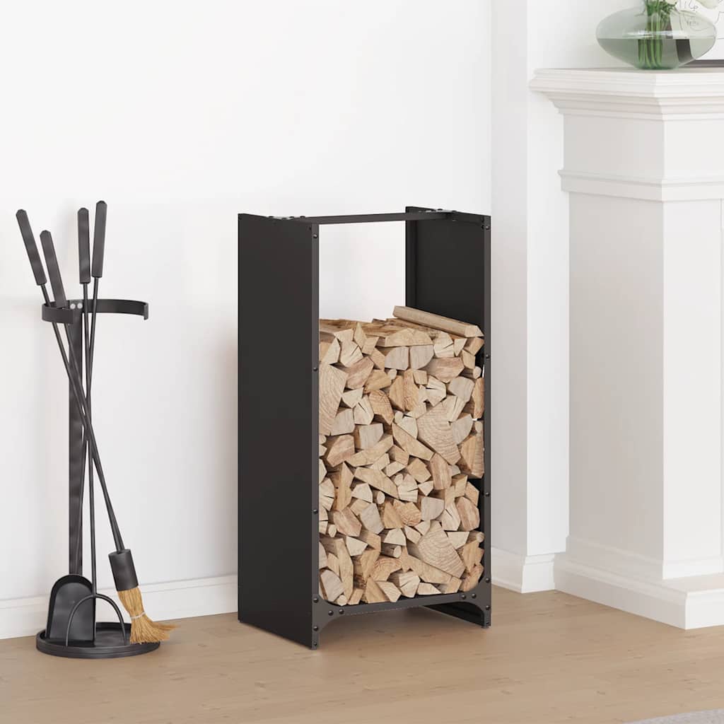 Vidaxx Kaminholzregal 40x30x80 cm kaltgewalzter Stahl schwarz