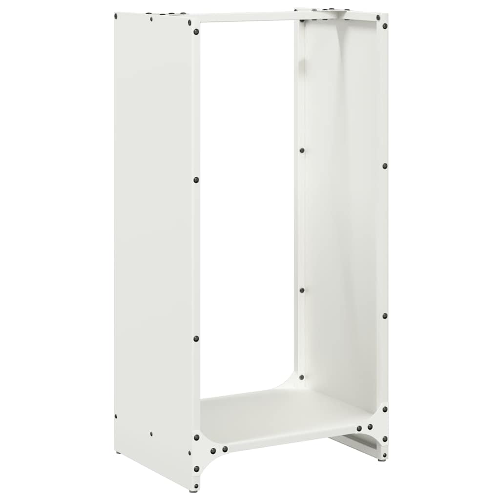 Vidaxx Kaminholzregal 40x30x80 cm kaltgewalzter Stahl weiß