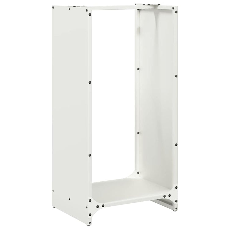 Vidaxx Kaminholzregal 40x30x80 cm kaltgewalzter Stahl weiß