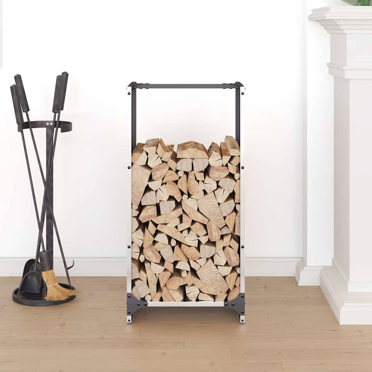 Vidaxx Kaminholzregal 40x30x80 cm Edelstahl