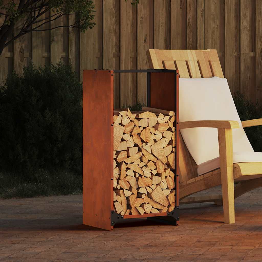 Vidaxx Kaminholzregal 40x30x80 cm wetterfester Stahl