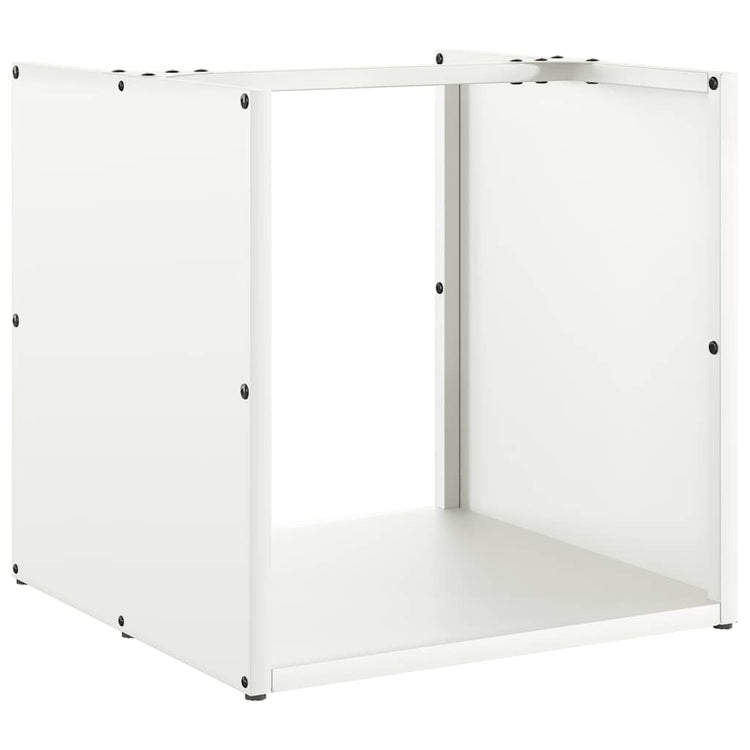 Vidaxx Kaminholzregal 40x40x40 cm kaltgewalzter Stahl weiß