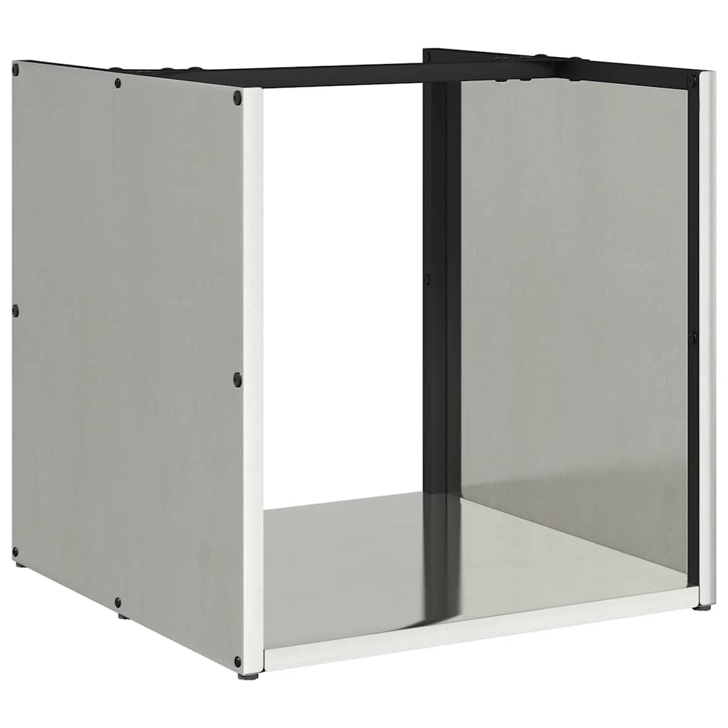 Vidaxx Kaminholzregal 40x40x40 cm Edelstahl