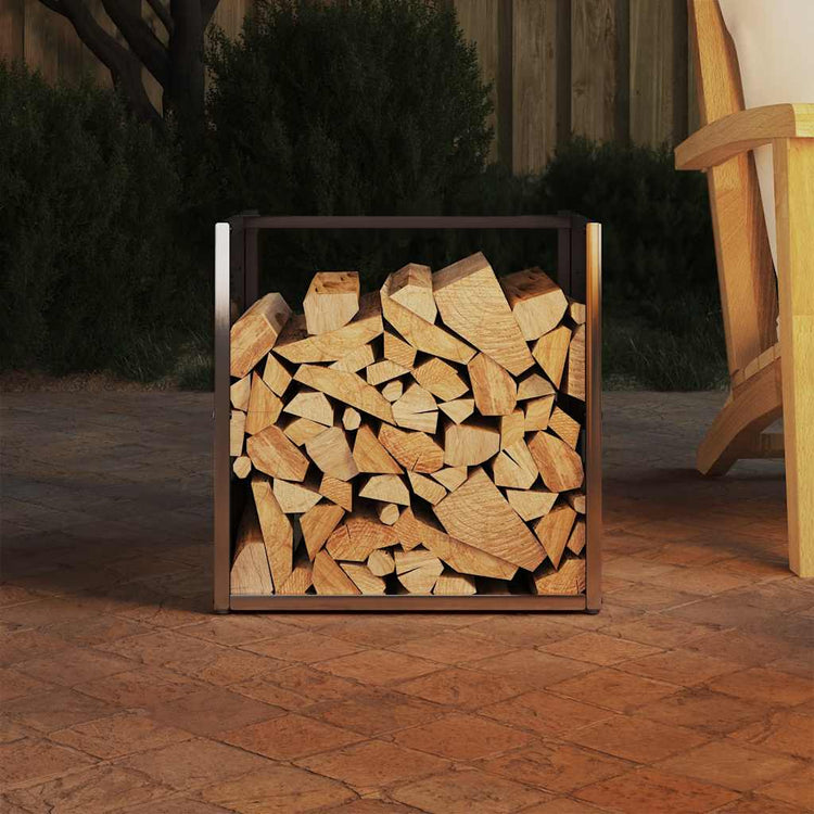 Vidaxx Kaminholzregal 40x40x40 cm Edelstahl