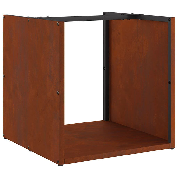Vidaxx Kaminholzregal 40x40x40 cm wetterfester Stahl
