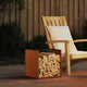 Vidaxx Kaminholzregal 40x40x40 cm wetterfester Stahl