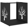 Vidaxx Kaminholzregal 40x40x40 cm kaltgewalzter Stahl schwarz