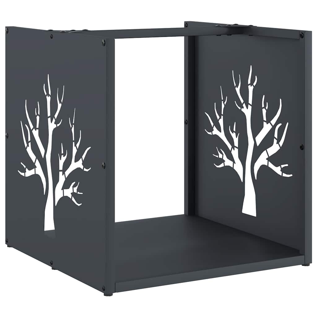 Vidaxx Kaminholzregal 40x40x40 cm kaltgewalzter Stahl Anthrazit