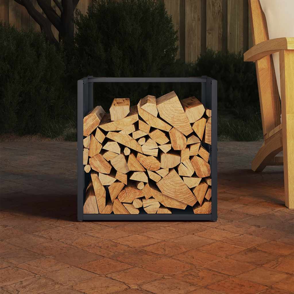 Vidaxx Kaminholzregal 40x40x40 cm kaltgewalzter Stahl Anthrazit