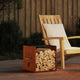 Vidaxx Kaminholzregal 40x40x40 cm wetterfester Stahl