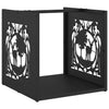 Vidaxx Kaminholzregal 40x40x40 cm kaltgewalzter Stahl schwarz