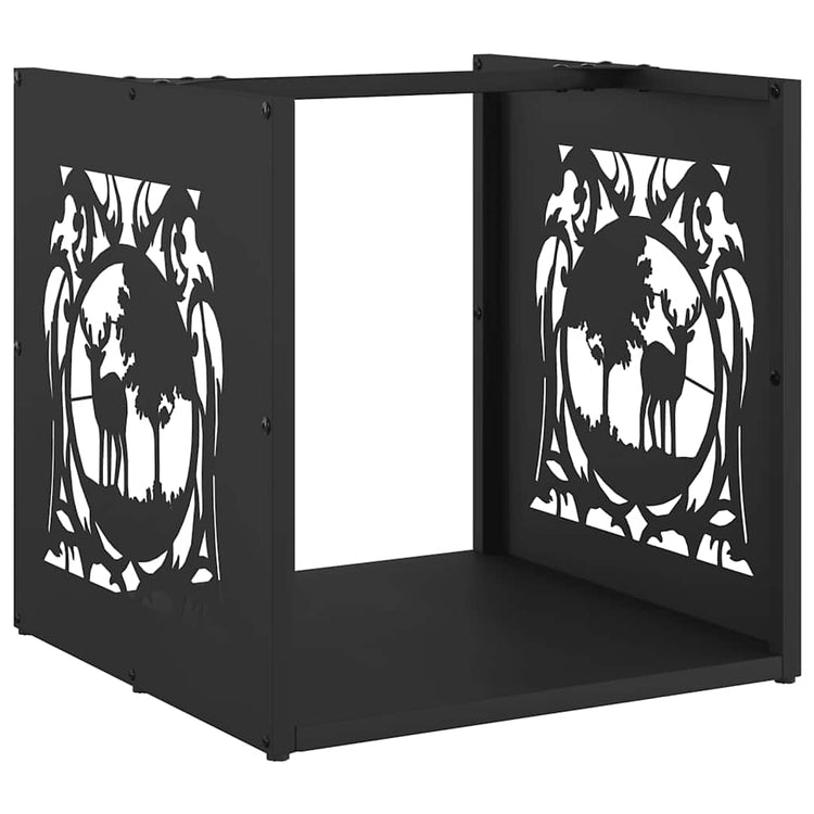 Vidaxx Kaminholzregal 40x40x40 cm kaltgewalzter Stahl schwarz