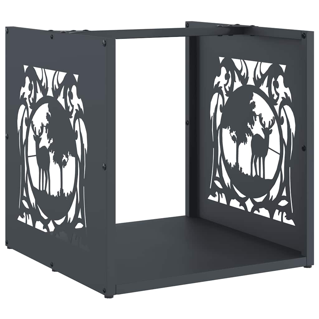 Vidaxx Kaminholzregal 40x40x40 cm kaltgewalzter Stahl Anthrazit