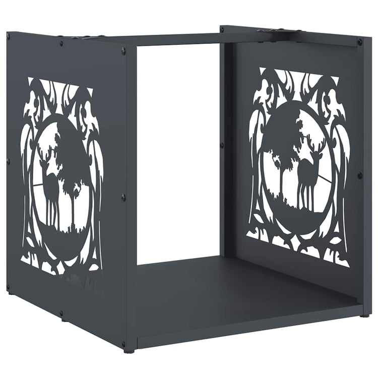 Vidaxx Kaminholzregal 40x40x40 cm kaltgewalzter Stahl Anthrazit