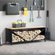 VidaXL Kaminholzregal mit Holzplatte 100,5x35,5x40 cm schwarz