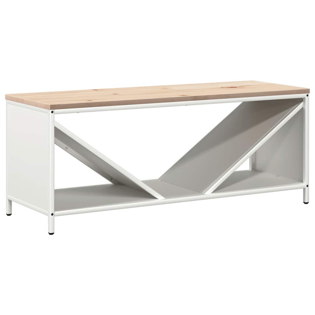 VidaXL Kaminholzregal mit Holzplatte 100,5x35,5x40 cm weiß