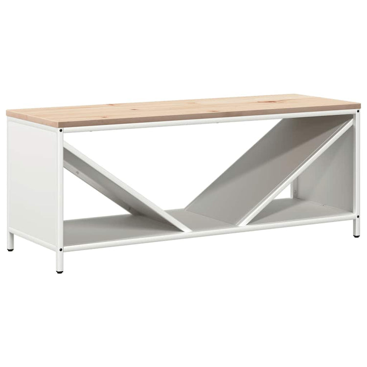 VidaXL Kaminholzregal mit Holzplatte 100,5x35,5x40 cm weiß