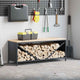 Vidaxx Kaminholzregal mit Holzplatte 100,5x35,5x40 cm Anthrazit