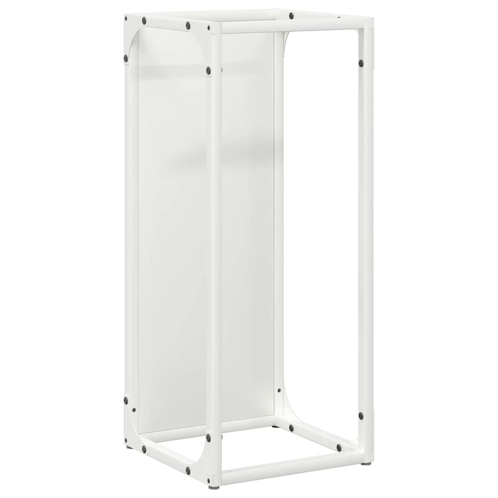 Vidaxx Kaminholzregal 25x25x60 cm kaltgewalzter Stahl weiß
