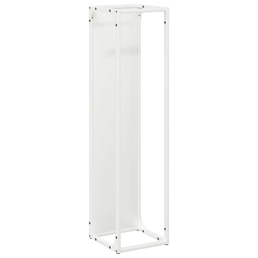Vidaxx Kaminholzregal 25x25x100 cm kaltgewalzter Stahl weiß