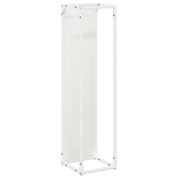 Vidaxx Kaminholzregal 25x25x100 cm kaltgewalzter Stahl weiß