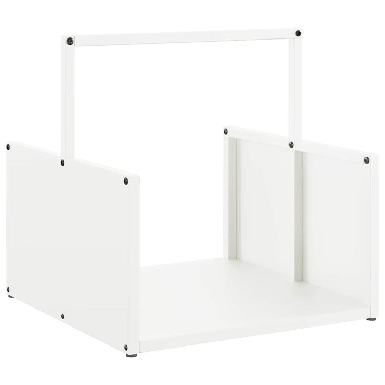 Vidaxx Kaminholzregal 40x40x40 cm kaltgewalzter Stahl weiß